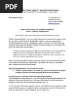CHARTER OAK SPECIAL ACTION COMMITTEE RESPONDS TO
DISTRICT 150 SCHOOL BOARD DECISION
