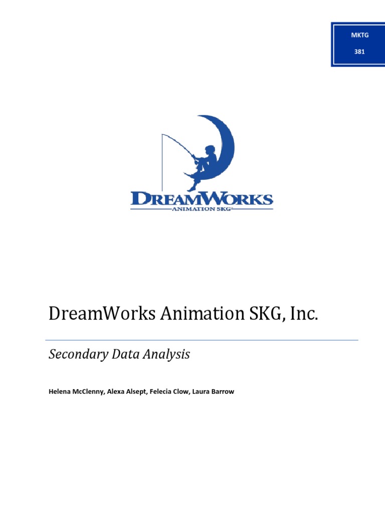 Dreamworks Animation SKG, Inc.: Secondary Data Analysis | Download Free ...