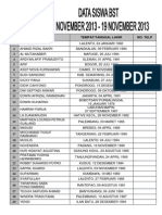 Data Siswa BST, SCRB, CCM, Aff, Mfa