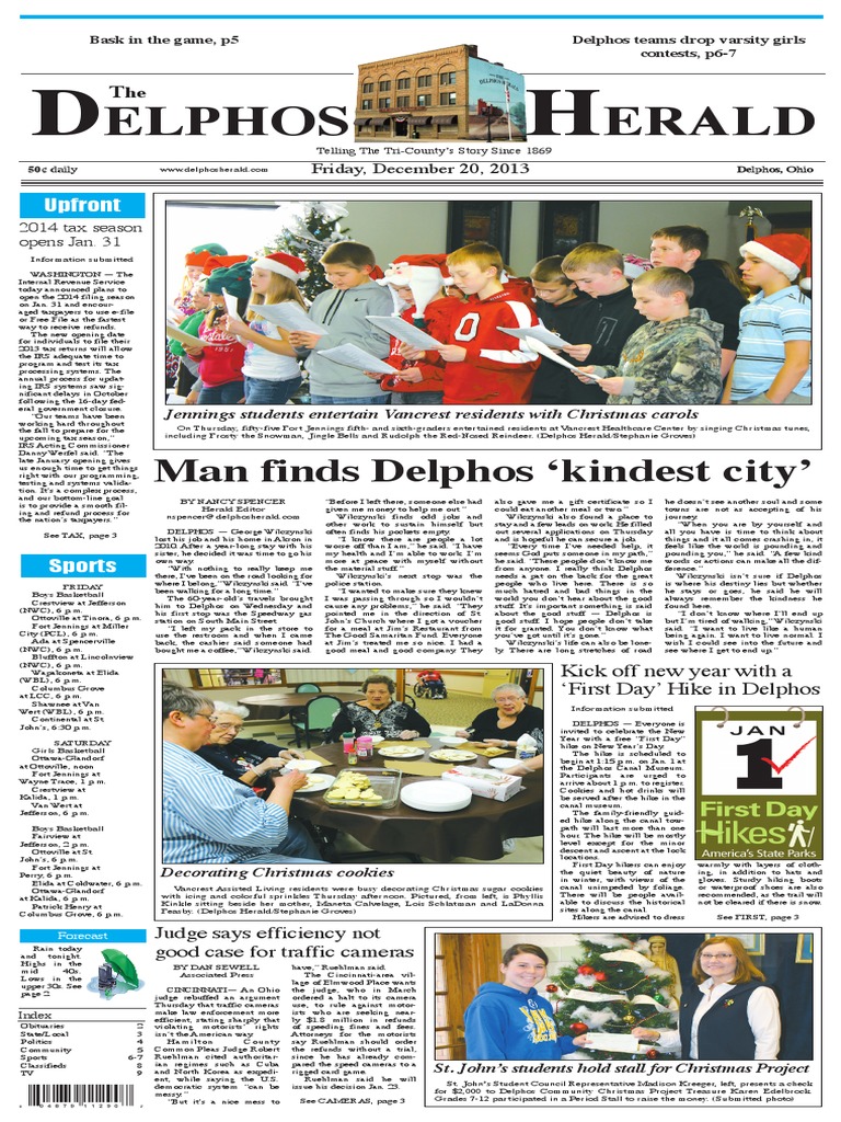 Elphos Erald Man Finds Delphos Kindest City' PDF Internal Revenue Service Tax Return