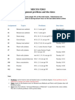 MEC531 F2013 Assignment Problems and Due Dates