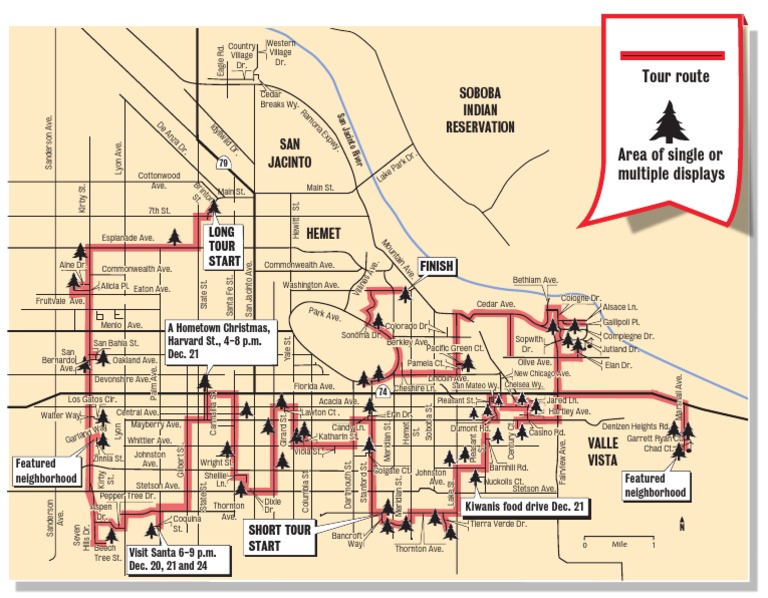 Harvard Sterrt Christmas Hemet 2022 Hemet: Annual Christmas Lights Map | Pdf