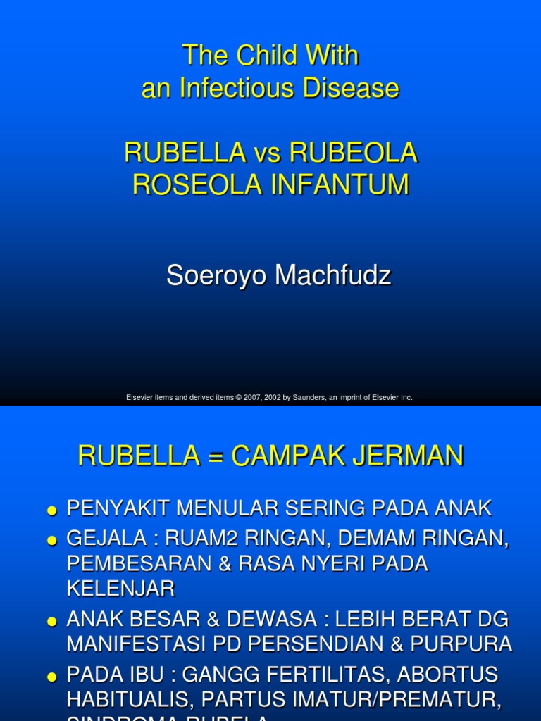 Fk Uii Rubella vs Rubeola Roseola Infantum | Penyakit ...