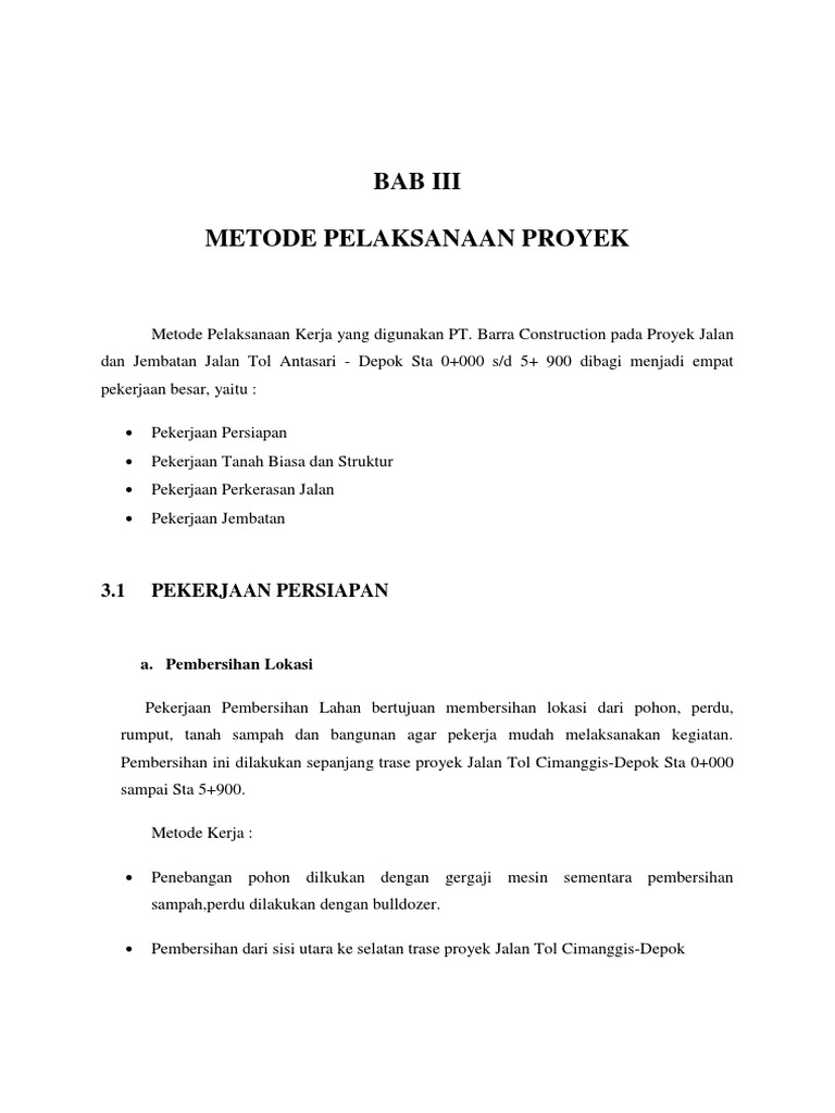 3Metode Pelaksanaan Proyek