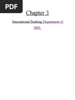 International Banking: Department of MBL