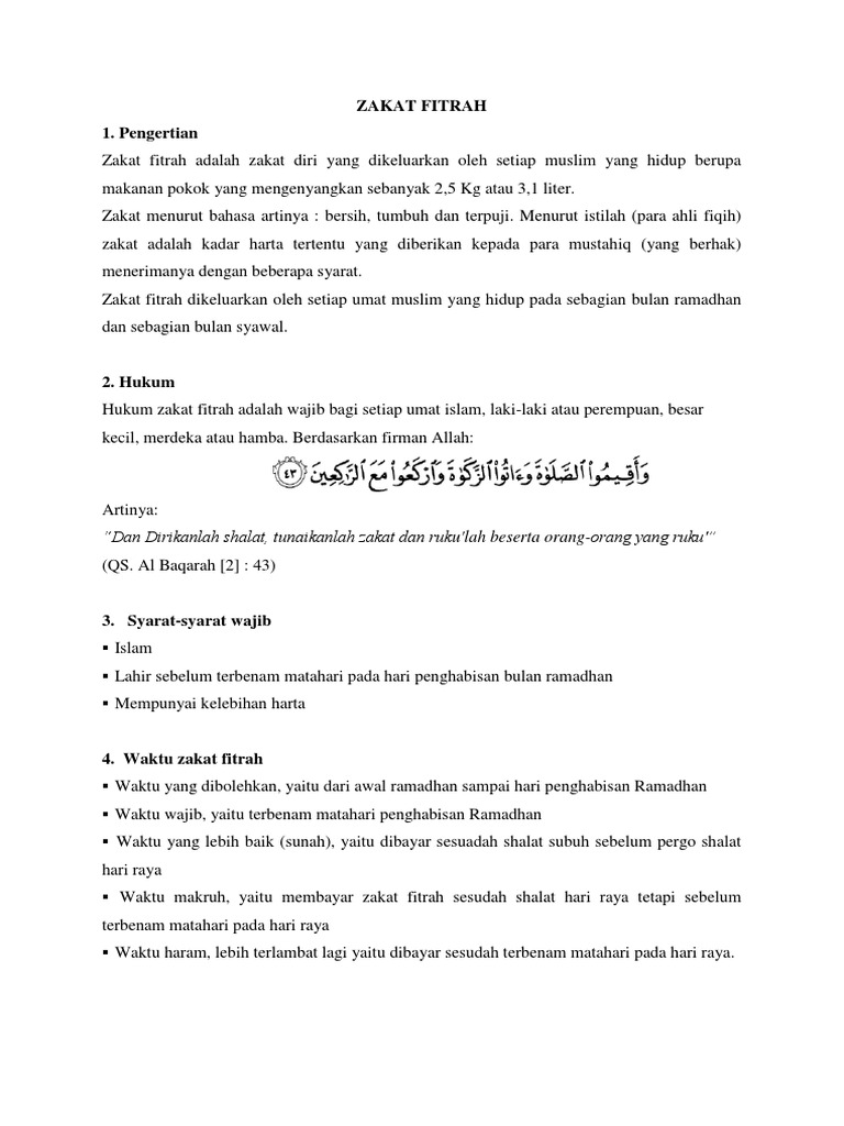 Zakat Fitrah 
