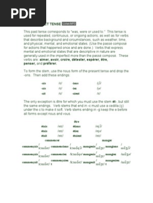 French Temps Pdf Grammatical Gender Grammatical Number
