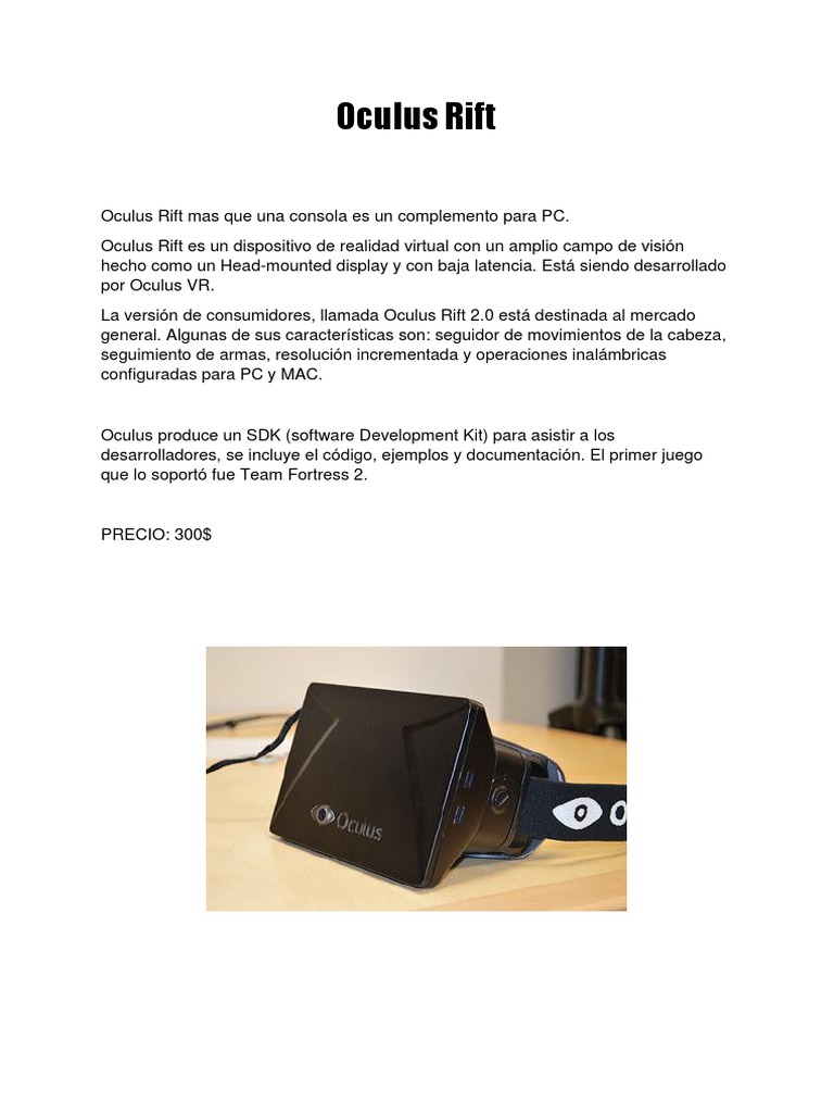 Oculus Rift | PDF | Informática