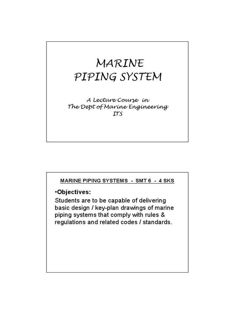 1 Piping Systems on Ships Oil Tanker Ships