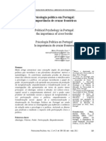 Fernandes-Jesus, Maria., Ferreira, Pedro D., & Menezes, Isabel. (2012). Psicologia política em Portugal