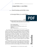 Carmo, Aline. (2012). A Psicologia Política e a Ação Pública. Psicologia Política, 12(25).