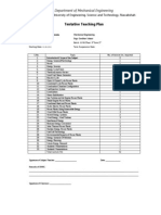 Tentative Teaching Plan - Power Plants