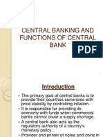 Central Banking and Functions of Central Bank