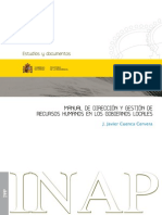 Manual de Direccion y Gestión de Recursos Humanos en Los Gobiernos Locales (Segundo Parcial)