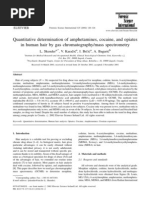 Quantitative Determination of Amphetamines, Cocaine, and Opiates in Human Hair by Gas Chromatography/mass Spectrometry