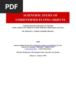 Final Report of the Scientific Study of Unidentified Flying Objects