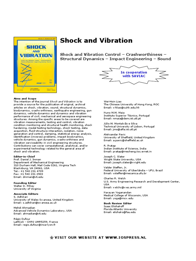 Shock and Vibration Engineering Mechanical Engineering Free 30
