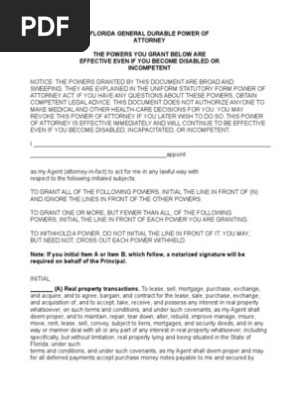 General Durable Power of Attorney