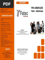 Folder Pos Graduação FATEC