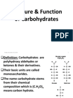 Structure & Function of Carbohydrates: Friday, December 20, 2013 1