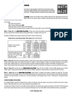 Math Maze Instructions 2013