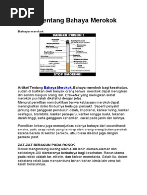 Artikel Tentang Bahaya Merokok