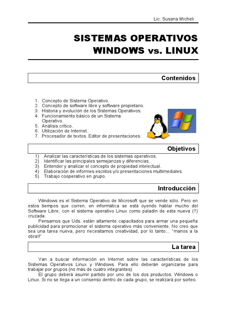 Linux Vs Windows | PDF | Sistema operativo | Software