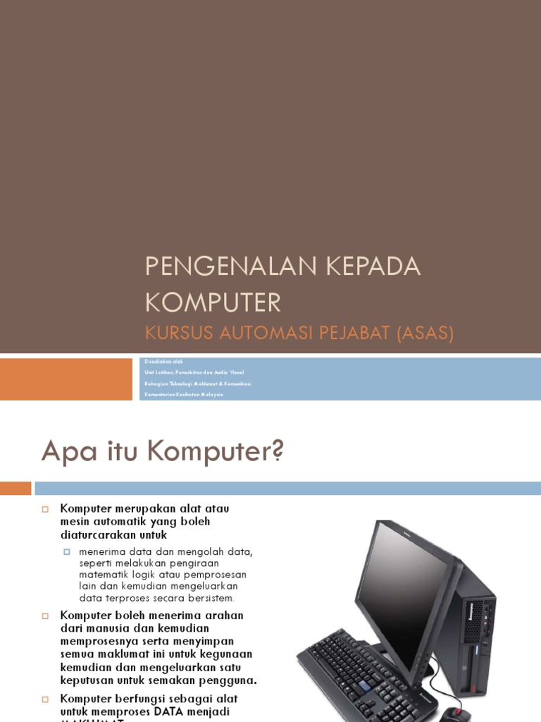Pengenalan Kepada Komputer | PDF