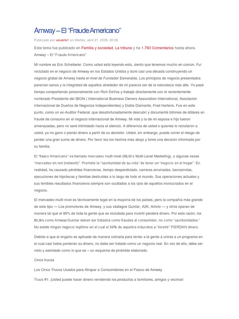 Cuanto Gana Un Diamante En Amway Amway | PDF | Marketing | Negocios (general)