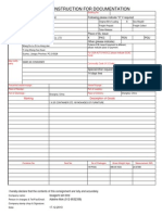 Shipping Instruction For Documentation: Marking Desceiption of Goods