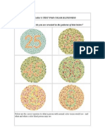 Ishihara'S Test For Color Blindness What Numbers Do You See Revealed in The Patterns of Dots Below?