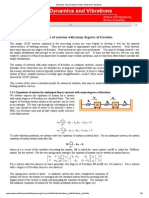 Dynamics and Vibrations - Notes - Multi-DOF Vibrations