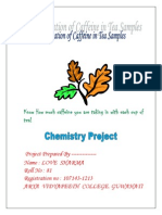 CBSE XII Chemistry Project Determination of Caffeine in Tea Samples