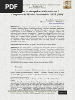 Escritas da etnografia e da história no I  Congresso de História Nacional do IHGB (1914) - Breno Sabino Leite de Souz