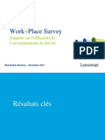 Work + Place Survey - Enquête Sur L'efficacité de L'environnement de Travail