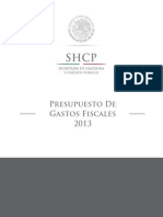 Presupuesto Gastos Fiscales 2014