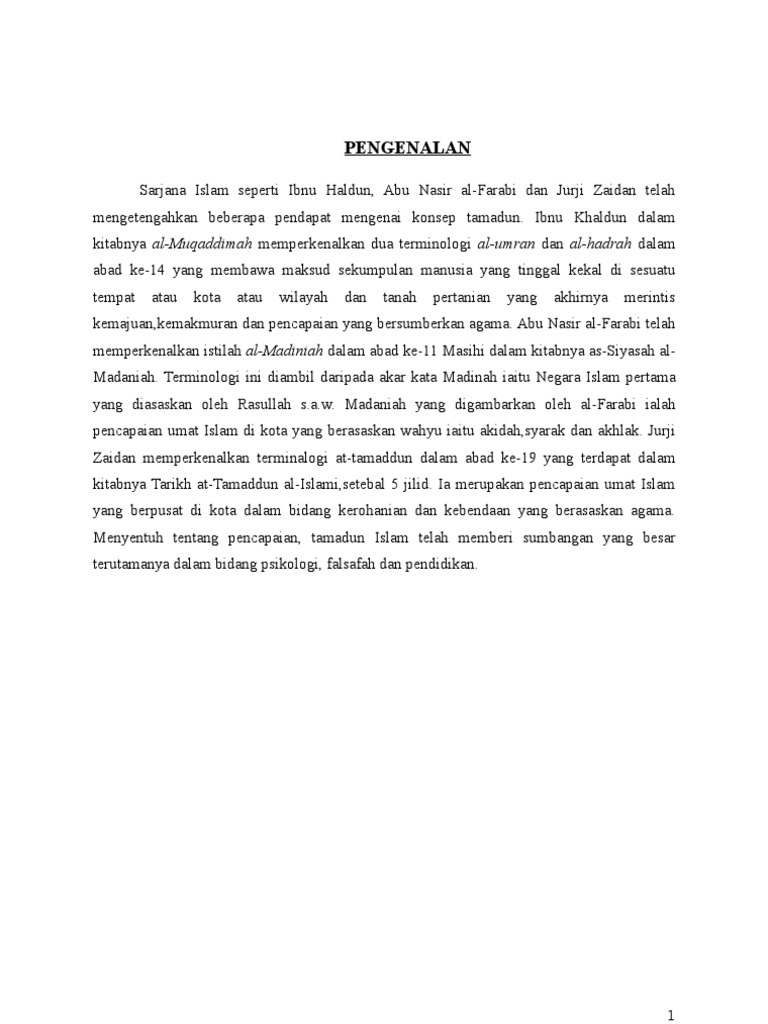 Esei Tamadun Islam Pdf