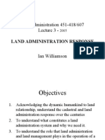 Lecture 3 - Land Admin Response 2004