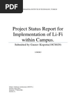 Project Status Report For Implementation of Li-Fi Within Campus