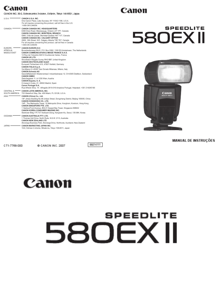 Manual Flash 580EX II PDF Flash (Photography) Aperture