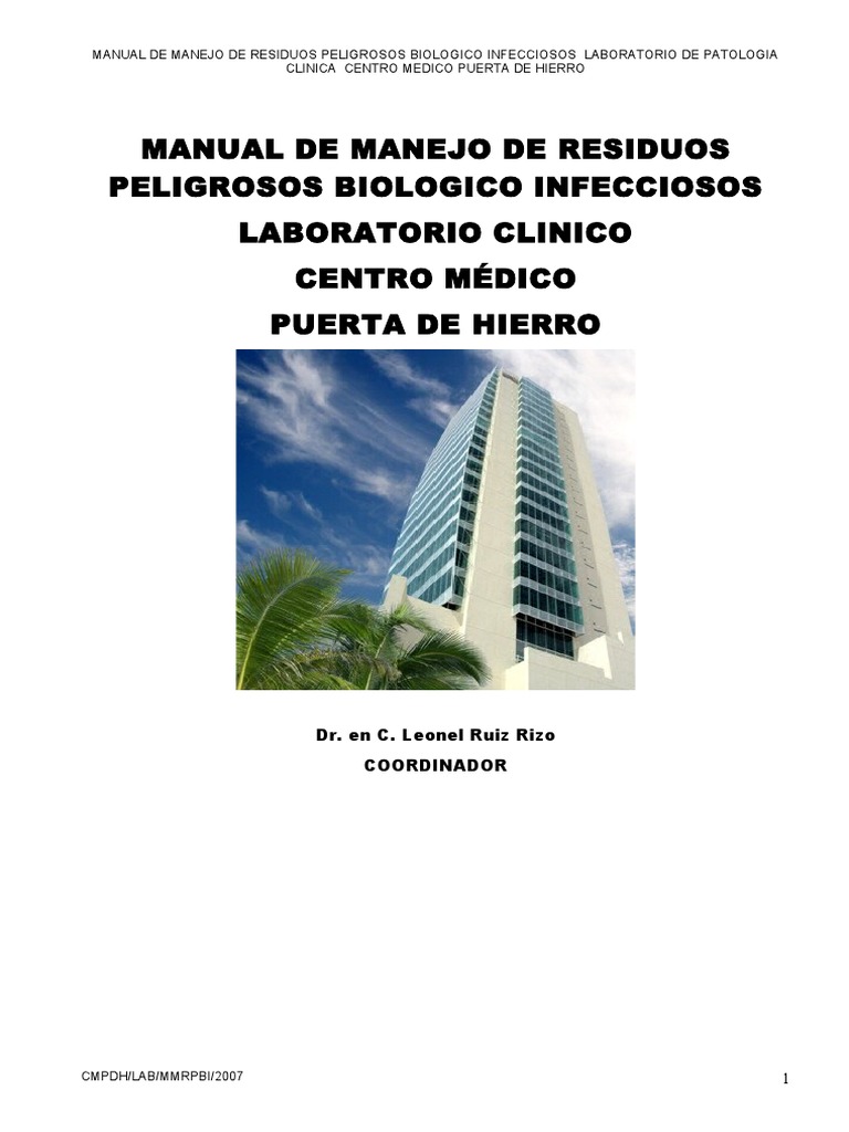 Manual de Manejo de RPBI en Laboratorios | PDF | Laboratorios | Residuos