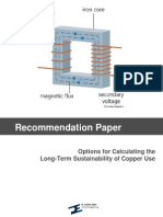 Options for Calculating the Long-Term Sustainability of Copper Use