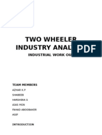 Two Wheeler Indusarty Analysis Industrial Work Out