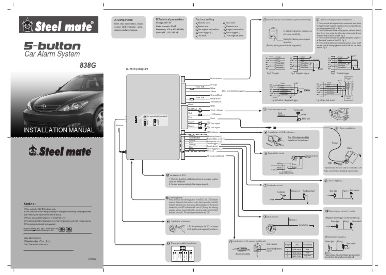 steelmate car alarm wiring diagram mytouch ford fusion