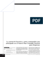 Analisis de La Cta 18 Servicios y Otros Contratados Por Anticipado