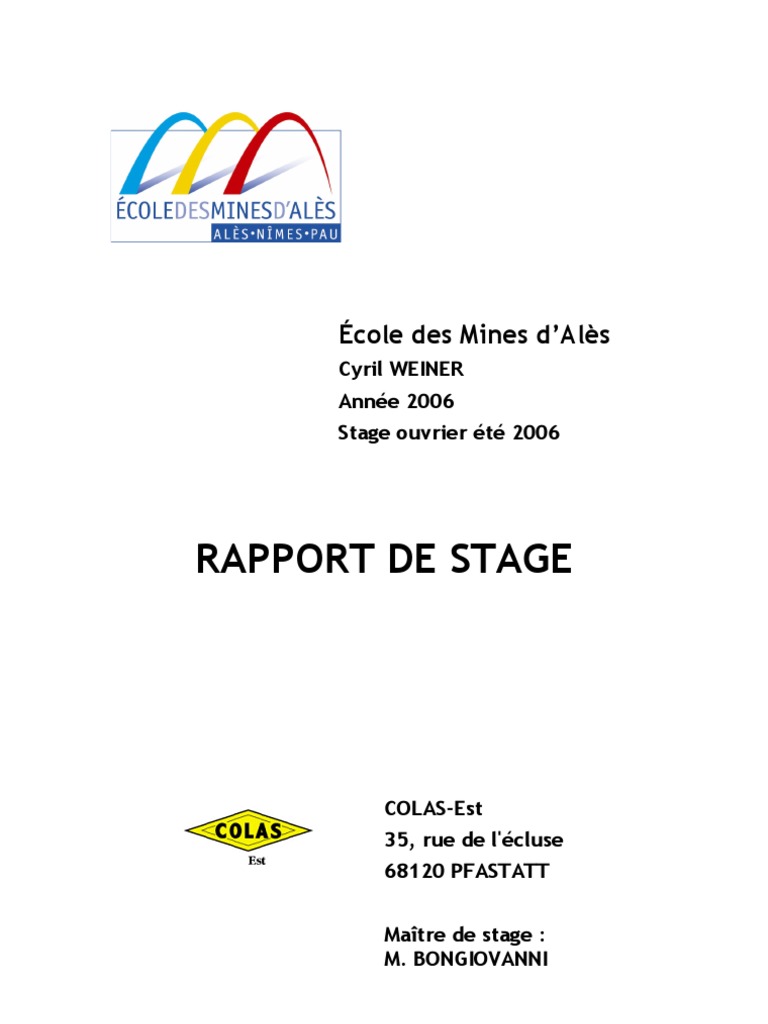 Rapport de Stage  Transport  Transport routier