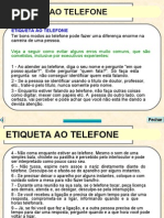 10 - Etiqueta ao Telefone