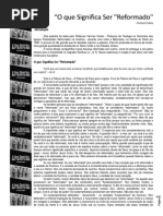 O Que Significa Ser Refrormado
