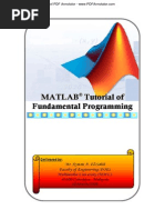 MATLAB Tutorial Fundamental Programming