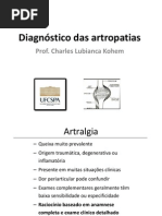 Diagnóstico das artropatias